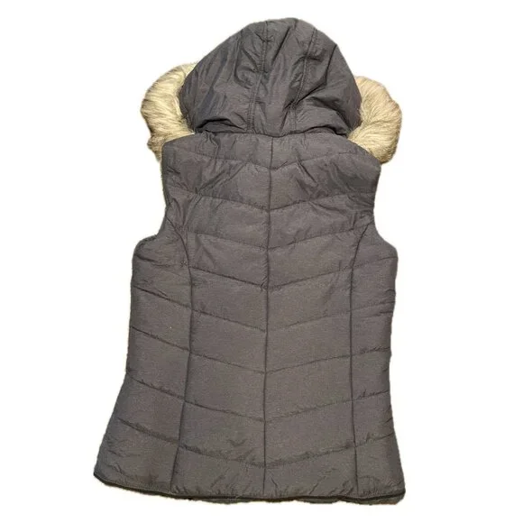 Aeropostale Gray Hooded Puffer Vest - Size XS - Picture 2 of 11